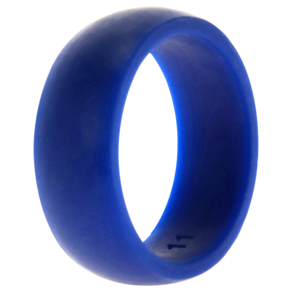 Silicone Wedding Ring Dome Style - Blue by ROQ for Men - 11 mm Ring - Picture 1 of 1